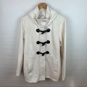 White Toggle Coat